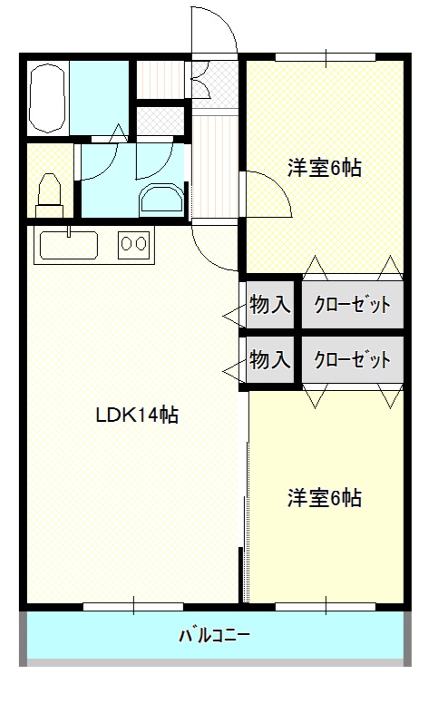 ビバライフ若山の間取り図