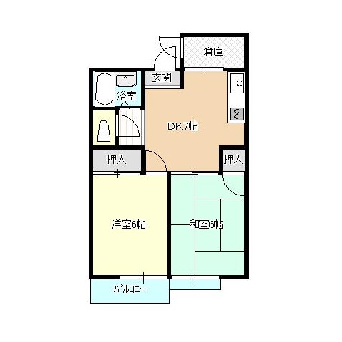 ハイツ２１の間取り図