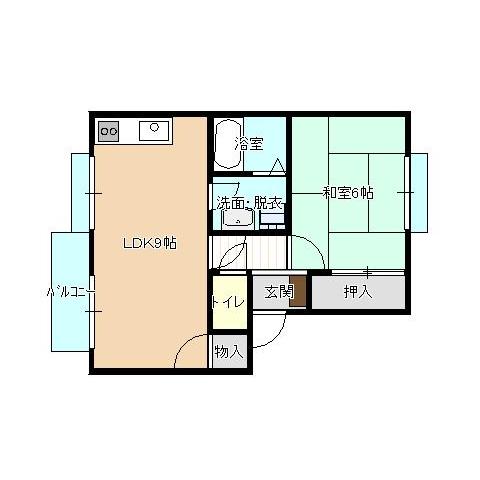 ビバライフ下条Cの間取り図