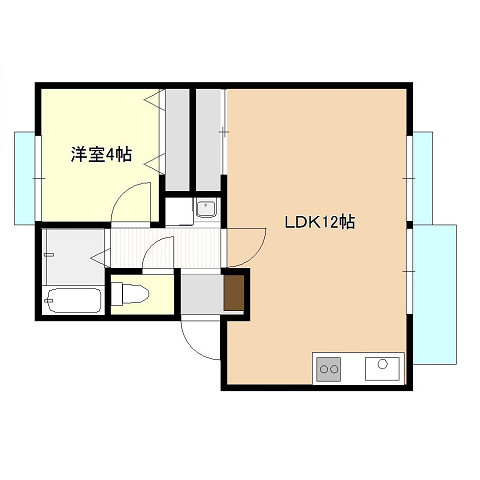 芝ハイツの間取り図