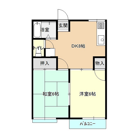 ビバライフ水落★家賃改定★の間取り図