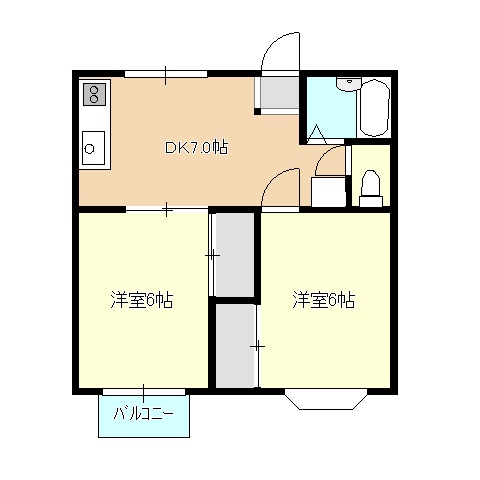 ヴェルデパルコBの間取り図