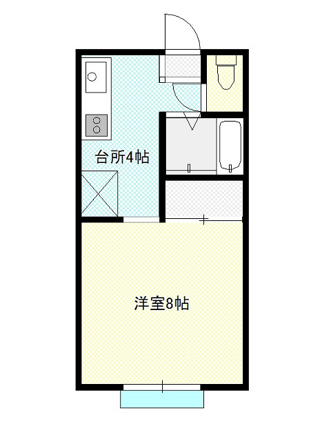 ビバライフ沼C☆リノベーション物件☆参宮通り☆簡易ｗi-fiの間取り図