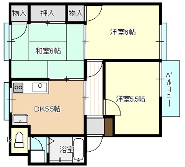 ビバライフ風呂ヶ迫Cの間取り図