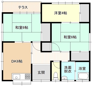 恩田町1丁目貸家の間取り図