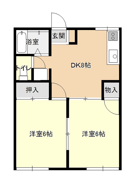 ビバライフ水落★家賃改定★の間取り図