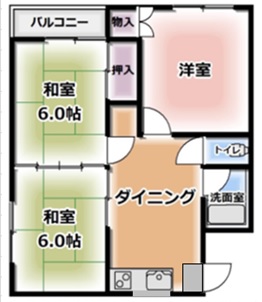 村上アパートの間取り図