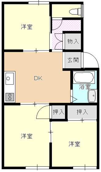 コスモハイツの間取り図