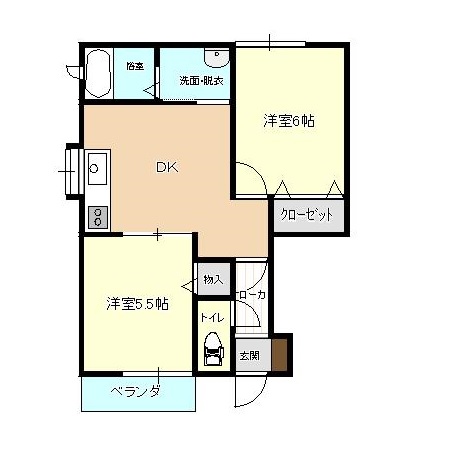 アンジュエールB棟の間取り図