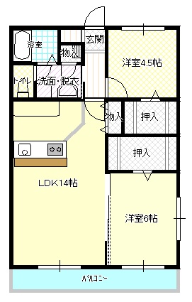 ビバライフ若山☆リノベーション物件の間取り図