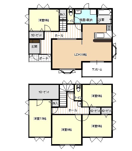 あすとぴあ5丁目貸家の間取り図