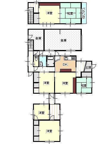 郡 売家の間取り図